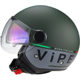 ViPER RS-V19 Open Face Motorcycle Helmet - Forza Green Matt